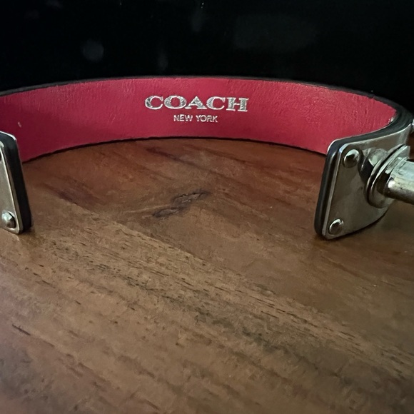 Coach Signature Turnlock Leather Bracelet - Picture 3 of 3
